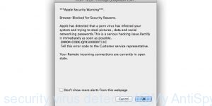 apple security virus detected