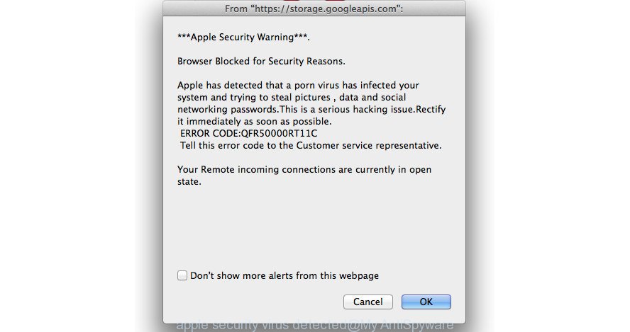 apple security virus detected