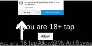 if you are 18 tap Allow