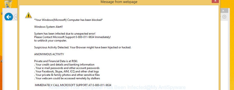 Attention Your Computer Has Been Infected