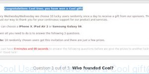 Congratulations Cool User, you have won a Cool gift