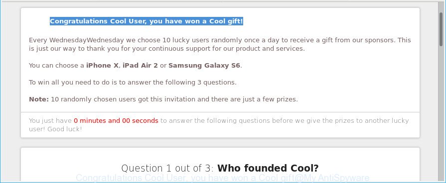 Congratulations Cool User, you have won a Cool gift