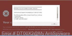 Error # DT00X2