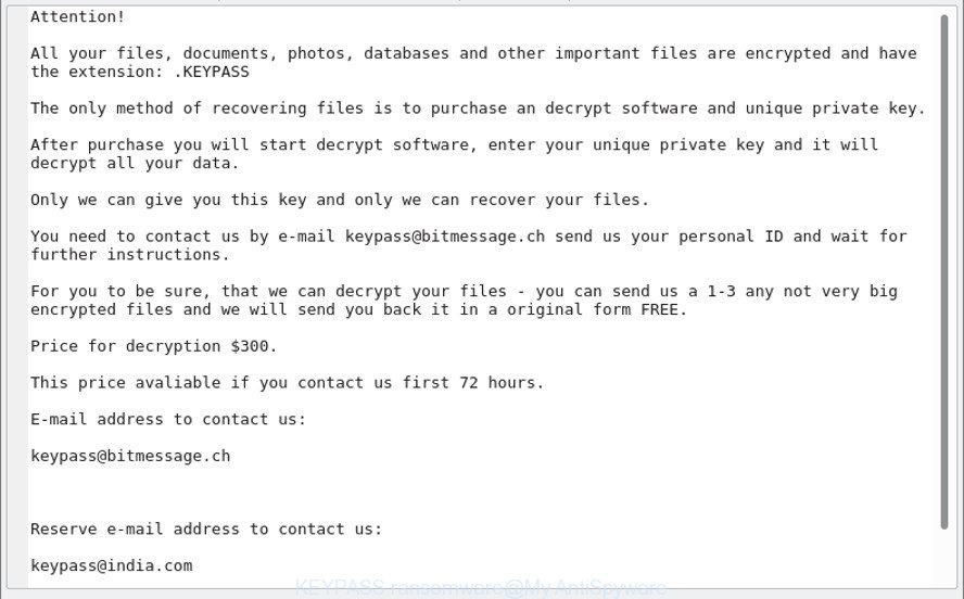 KEYPASS ransomware