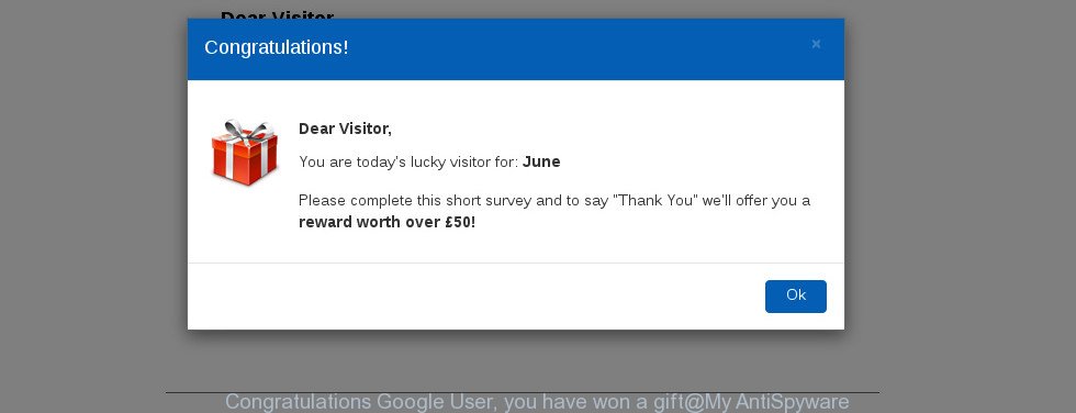 Congratulations Google User, you have won a gift