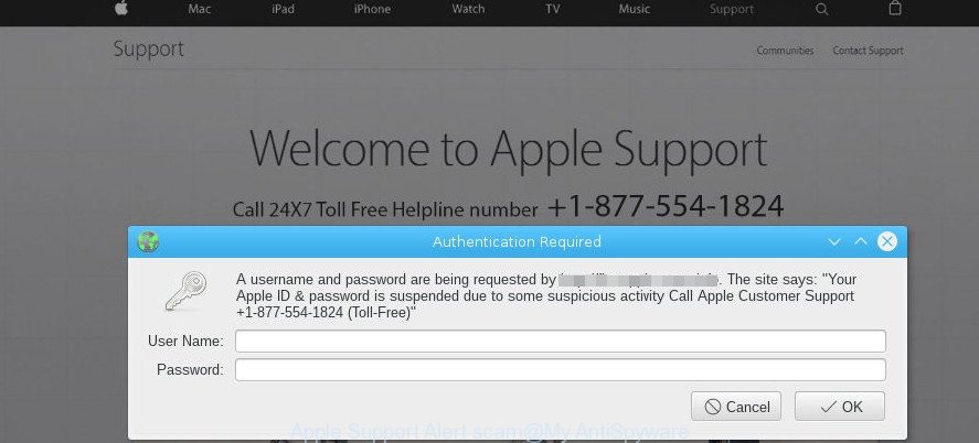 Apple Support Alert scam