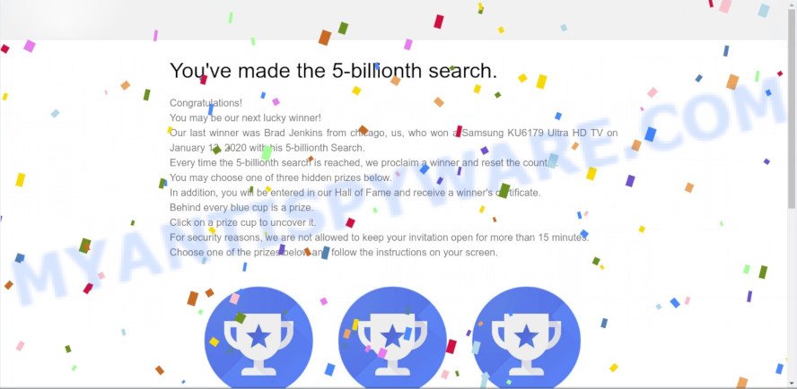 You ve made the 5-billionth search scam