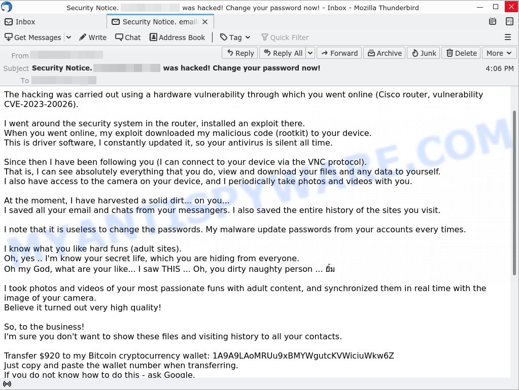 I am a spyware software developer Email Scam