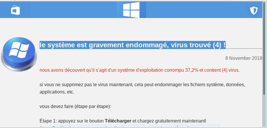 Le système est gravement endommagé, virus trouvé