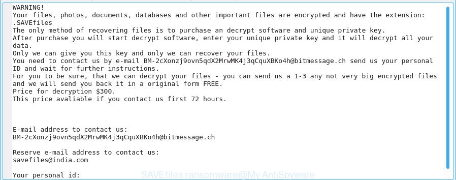 SAVEfiles ransomware