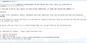 GANDCRAB V5.0.9 ransomware - ransomnote