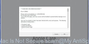 This Mac Is Not Secure scam