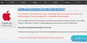 Your OS Sierra is infected with 3 viruses