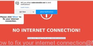 Please click Allow to fix your internet connection