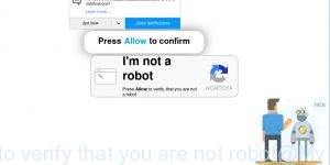 Press Allow to verify that you are not robot
