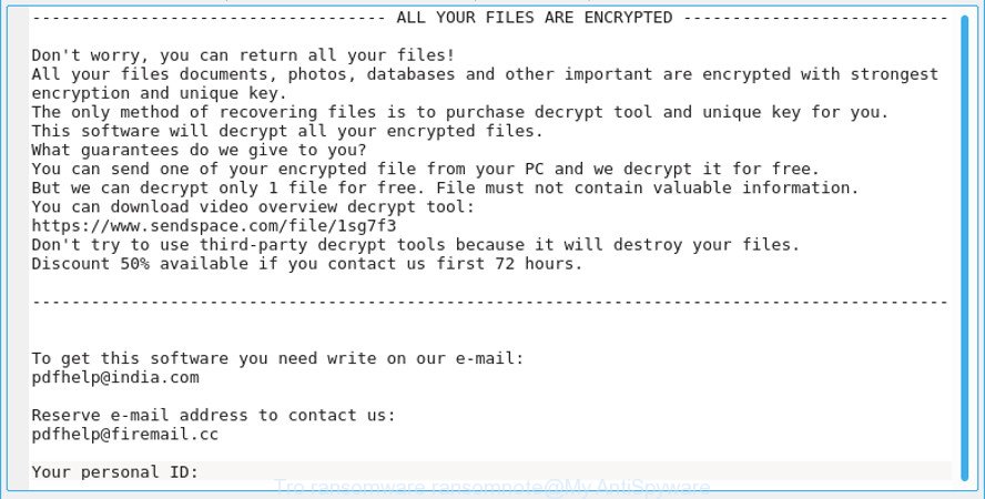 Tro ransomware ransomnote