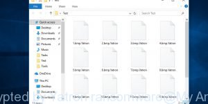 Files encrypted by Yatron ransomware