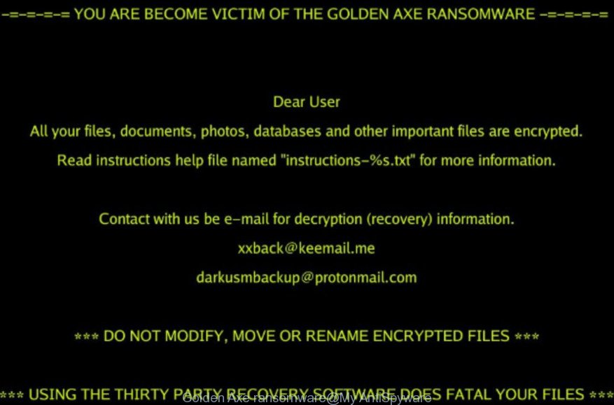 Golden Axe ransomware
