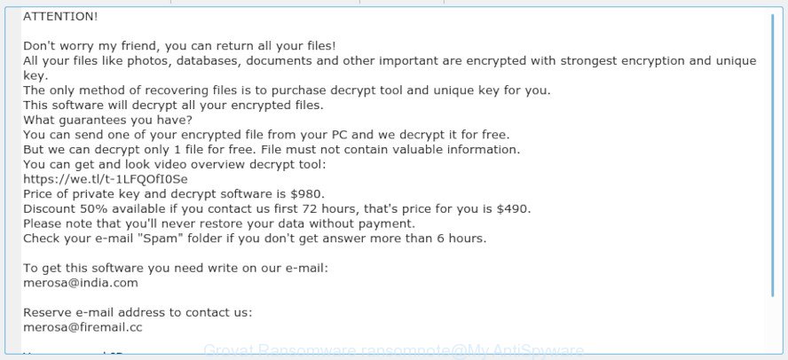 Grovat Ransomware ransomnote