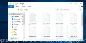 Files encrypted by Refols ransomware