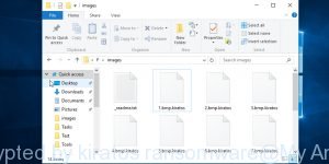 Files encrypted by kiratos ransomware
