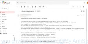 I steal you privacy email scam