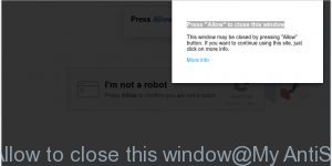 Press Allow to close this window