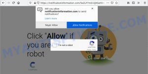 Click Allow if you are not a robot SCAM