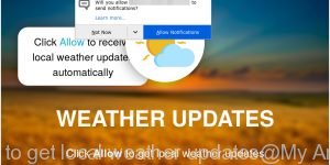 Click Allow to get local weather updates