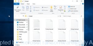 Files encrypted by .heroset ransomware