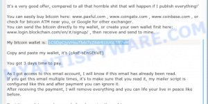 1CSDpCjyVHsuTb6i7zZ8dr81iUGL5ff7vM Bitcoin Email Scam