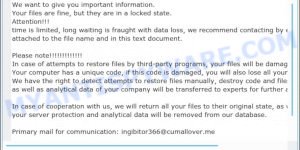 Ingibitor366@cumallover.me virus ransomnote