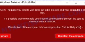 Windows Antivirus - Critical Alert