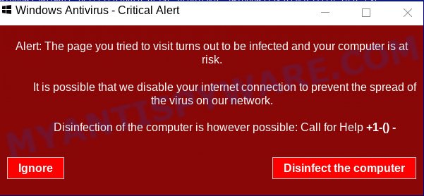 Windows Antivirus - Critical Alert