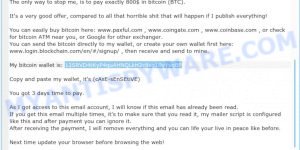 12SRVD4tKyP4quAHNQLkH2c8sg1BvYvqBP Bitcoin Email Scam