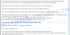 14WqqoWch8bDkFYUtxP96qUgyEQxDZhsoZ bitcoin email scam