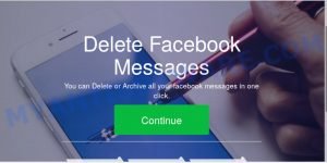 "Delete Facebook Messages" pop-up