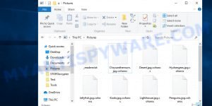 Files encrypted by Coharos virus