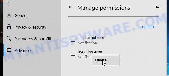 MS Edge Hotbkefubu.cc push notifications removal