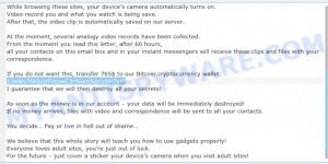 13aWv7f6QujrFotzwC3rtSom5gV1RH7x5f Bitcoin Email Scam