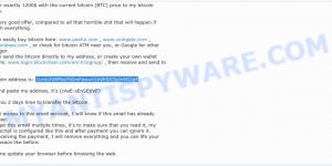 1Lmb3V8PbqTtGmFawu41k9hSXZgJn4G2pS bitcoin email scam