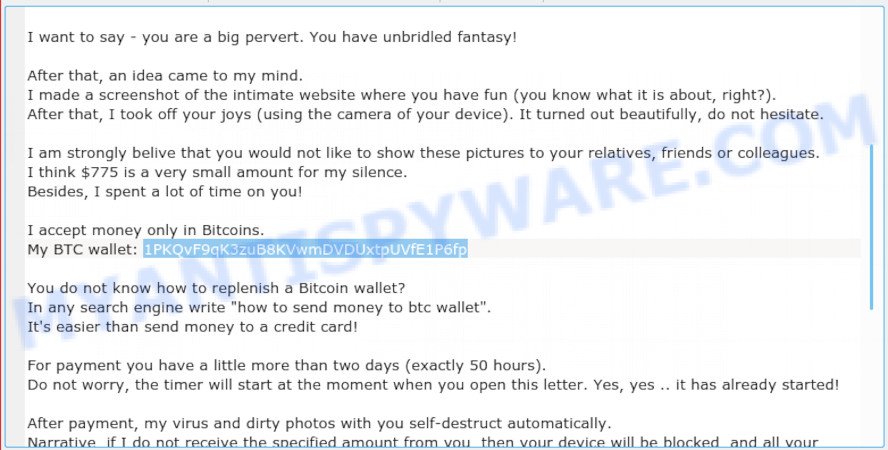 1PKQvF9qK3zuB8KVwmDVDUxtpUVfE1P6fp Bitcoin Email Scam