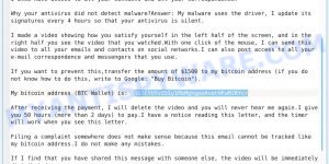 1Q1CYUYvZ51y1RbMghgpoAvatHFwMJRYcr Bitcoin Email Scam