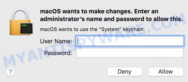 MacOS Wants To Make Changes