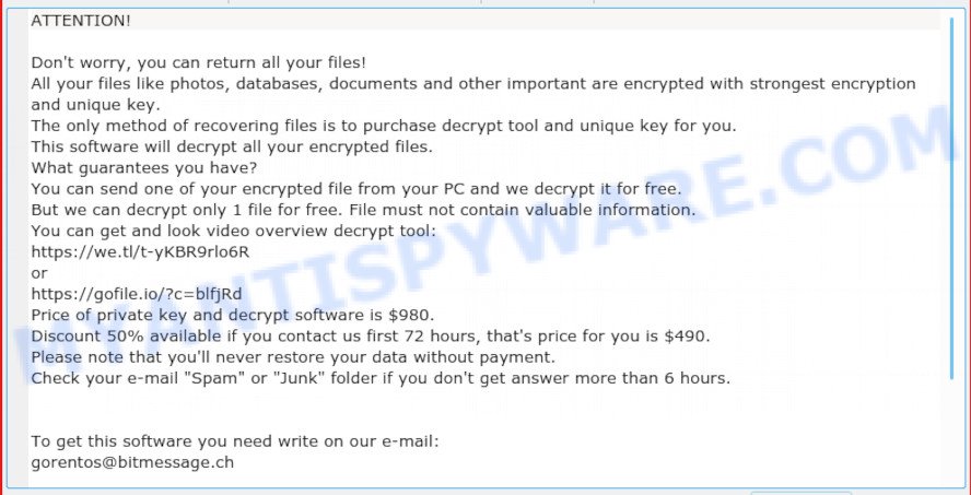 Moka virus ransomnote