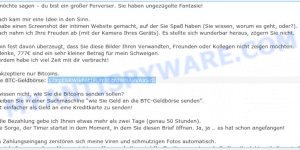 17XjjE6RWikFot1PUfr3EqnJWNA9VAXSrD Bitcoin Email Scam