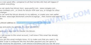 1LfYcbCsssB2niF3VWRBTVZFExzsweyPGQ Bitcoin Email Scam