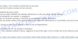 Come avrai notato, ti ho inviato un’email dal tuo account EMAIL SCAM