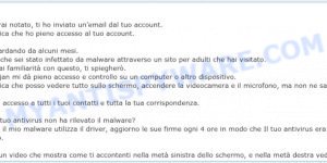 Come avrai notato, ti ho inviato un’email dal tuo account EMAIL SCAM