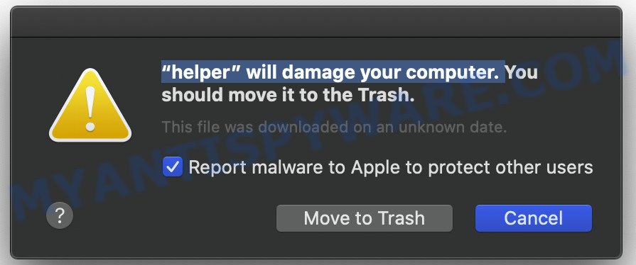 Will damage your computer. You should move it to the Trash.